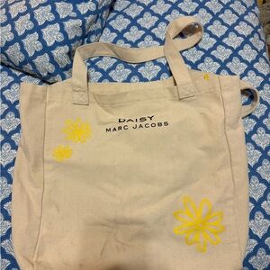 Marc Jacobs Daisy Cream Tote with Yellow Accents